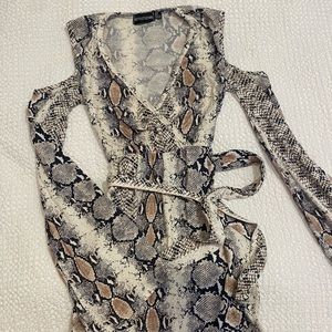 Pretty Little Thing Snakeskin Cocktail dress